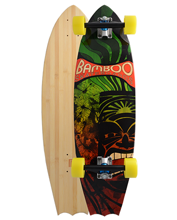 RASTA TIKI - BAT TAIL LONGBOARD